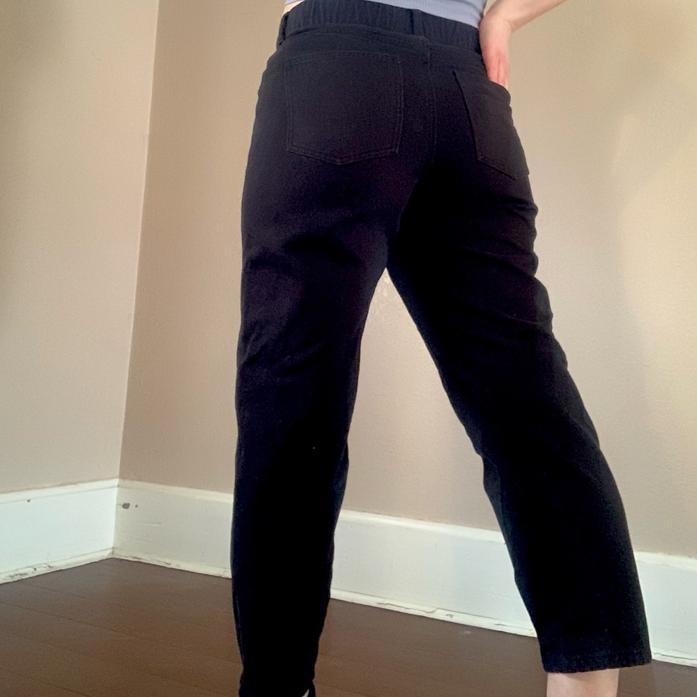 Black Loose-fit twill jeans